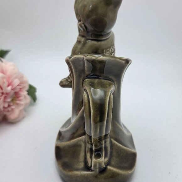 Vintage 1960s Knock Pottery Leprechaun Candle Holder MCM Made In Ireland - Picture 6 of 13